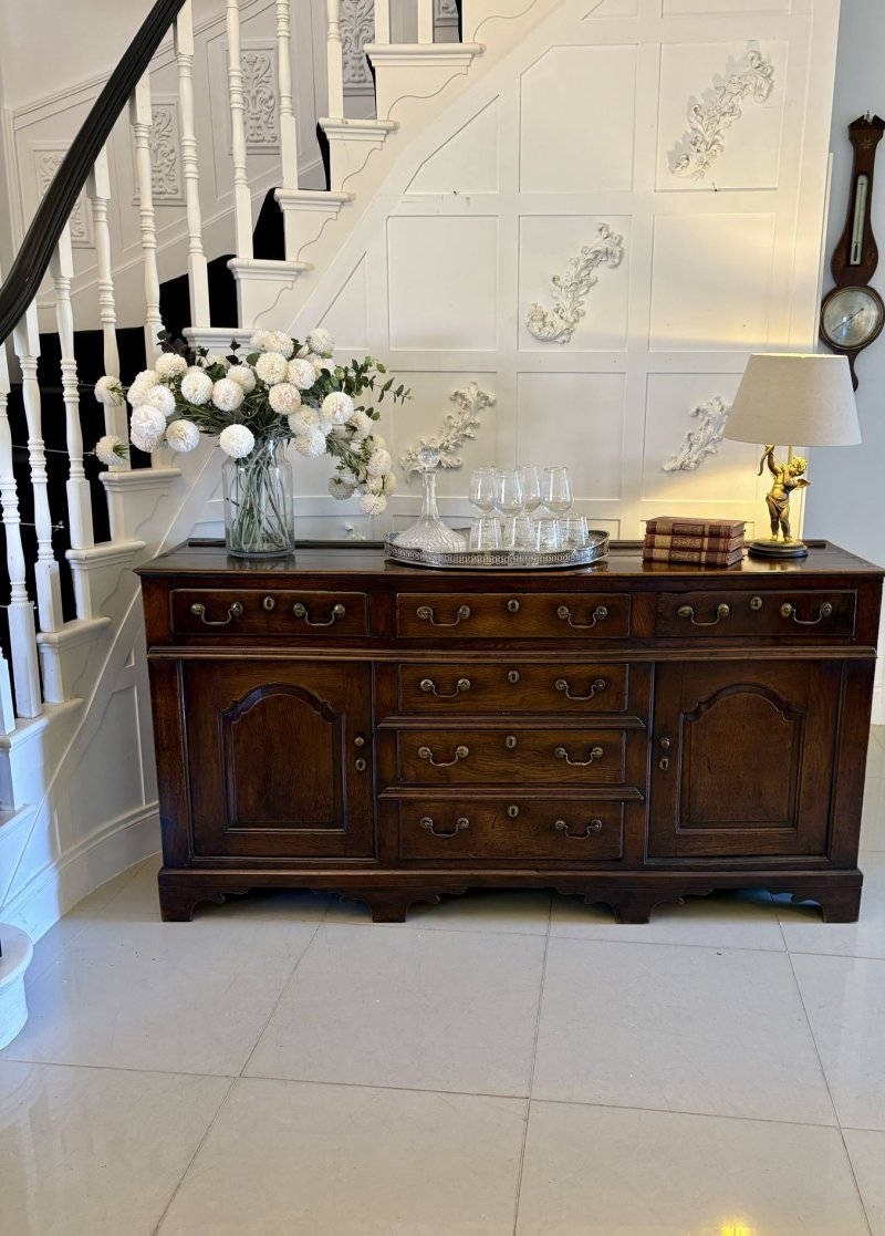 Antique Georgian George III Oak Welsh Dresser Sideboard - Image 3