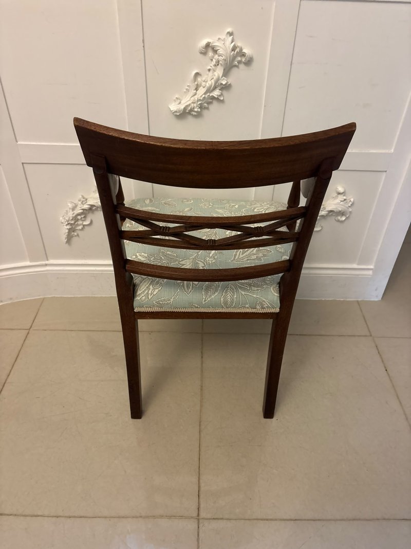 Antique Edwardian Set of Ten Mahogany Dining Chairs with Carver Armchairs, Georgian Revival - Image 10