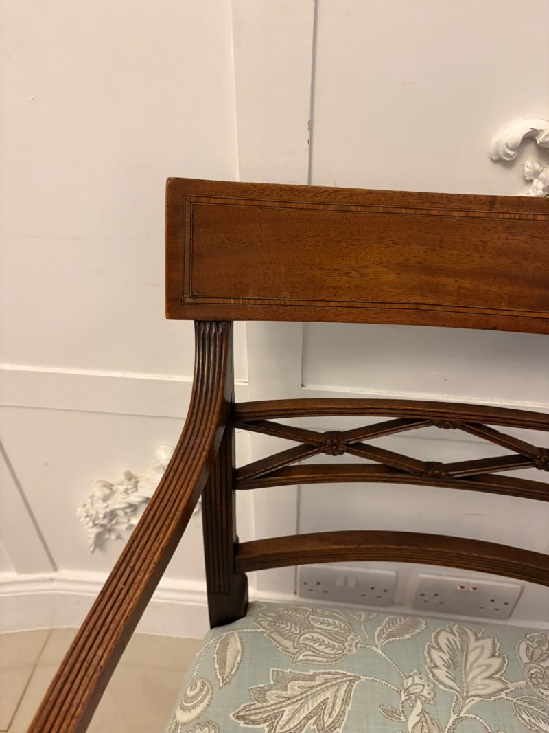 Antique Edwardian Set of Ten Mahogany Dining Chairs with Carver Armchairs, Georgian Revival - Image 18