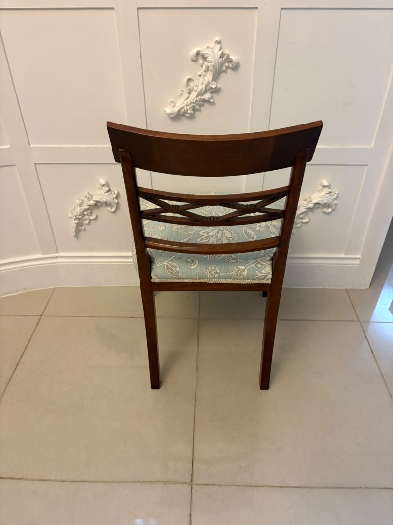 Antique Edwardian Set of Ten Mahogany Dining Chairs with Carver Armchairs, Georgian Revival - Image 8