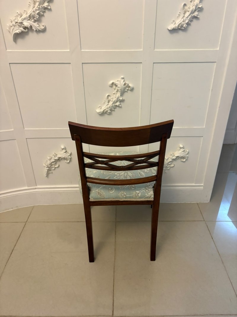 Antique Edwardian Set of Ten Mahogany Dining Chairs with Carver Armchairs, Georgian Revival - Image 7