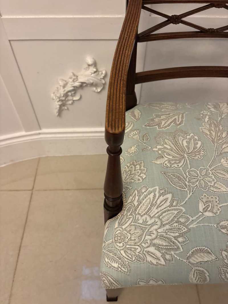 Antique Edwardian Set of Ten Mahogany Dining Chairs with Carver Armchairs, Georgian Revival - Image 21