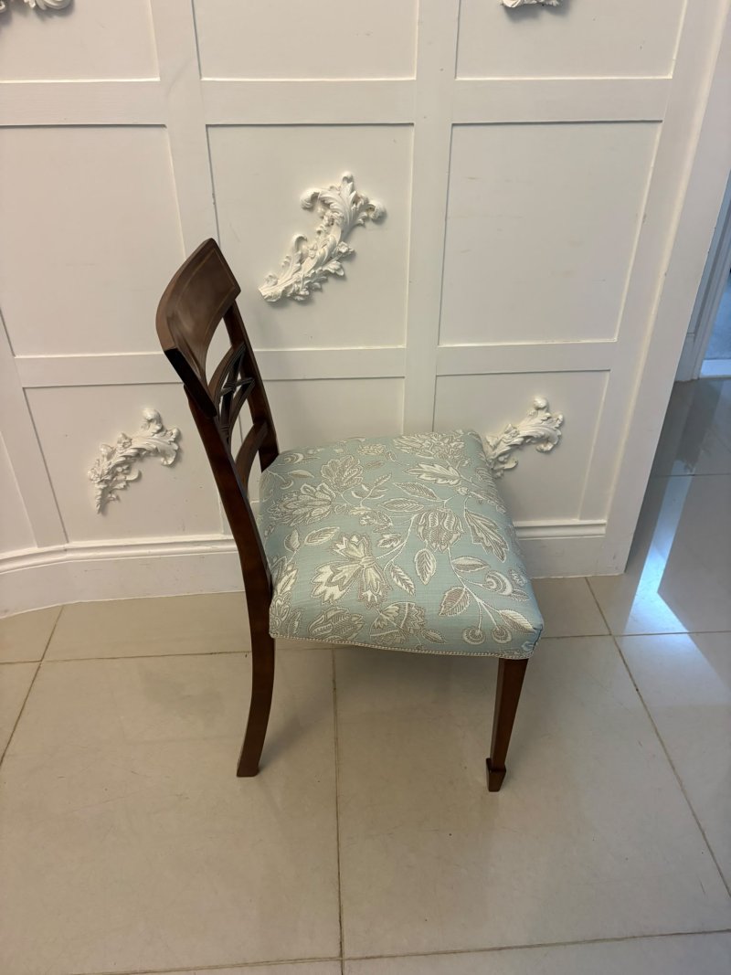 Antique Edwardian Set of Ten Mahogany Dining Chairs with Carver Armchairs, Georgian Revival - Image 13