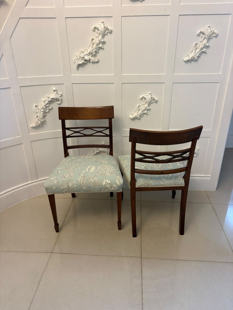 Antique Edwardian Set of Ten Mahogany Dining Chairs with Carver Armchairs, Georgian Revival - Image 12