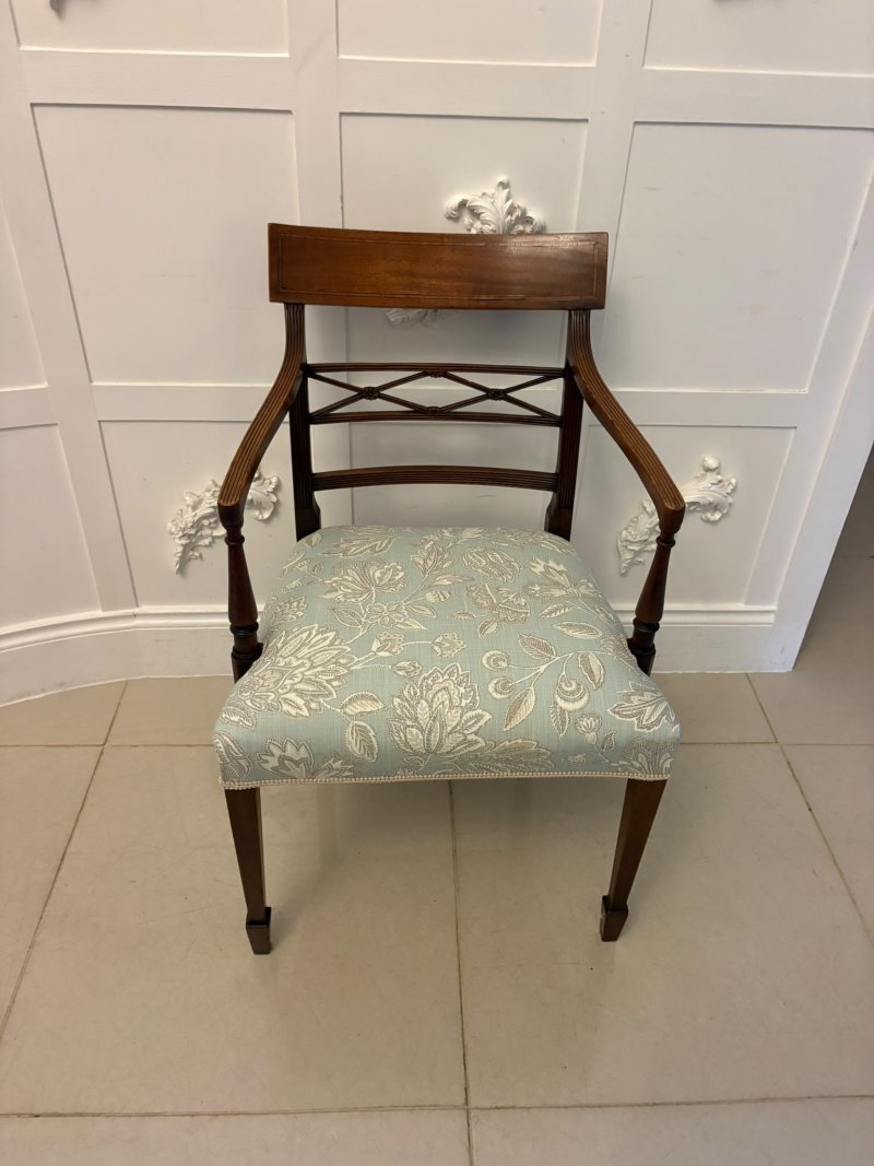 Antique Edwardian Set of Ten Mahogany Dining Chairs with Carver Armchairs, Georgian Revival - Image 15