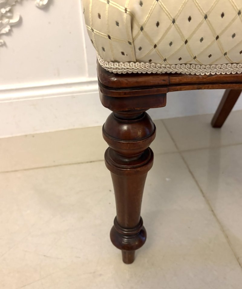 Antique Victorian Mahogany Set of 4 Balloon Back Dining Chairs - Image 15
