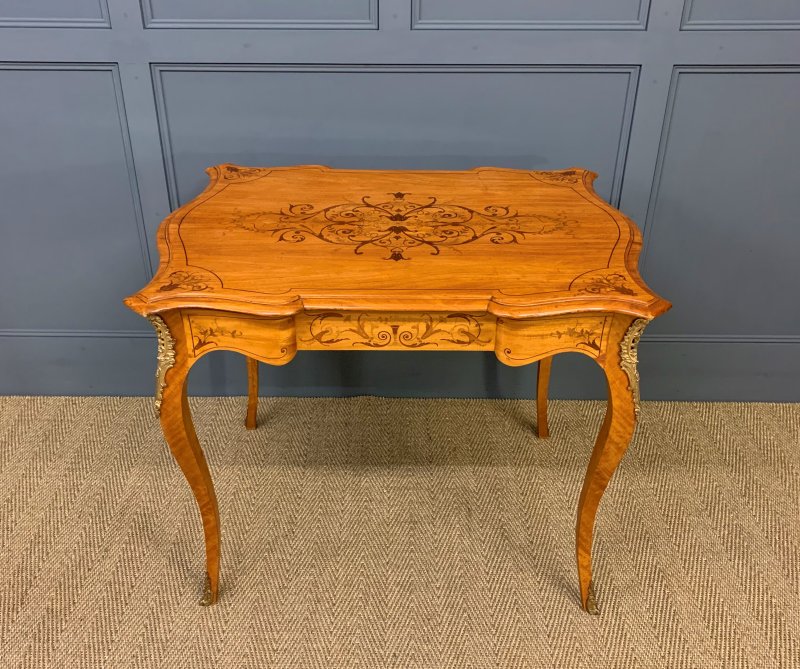 19th Century Inlaid Satinwood Table - Image 2