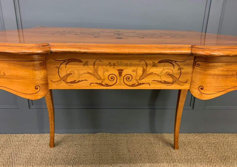 19th Century Inlaid Satinwood Table - Image 4