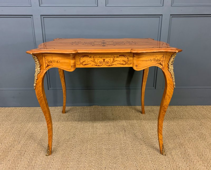19th Century Inlaid Satinwood Table - Image 9