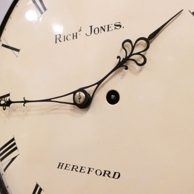 Late Georgian 13 Inch Dial Wall Clock by Richard Jones of Hereford - Image 4