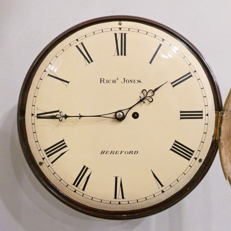 Late Georgian 13 Inch Dial Wall Clock by Richard Jones of Hereford - Image 3