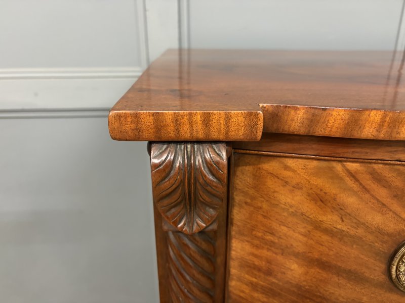 Regency Period Mahogany Bow Fronted Chest of Drawers - Image 8