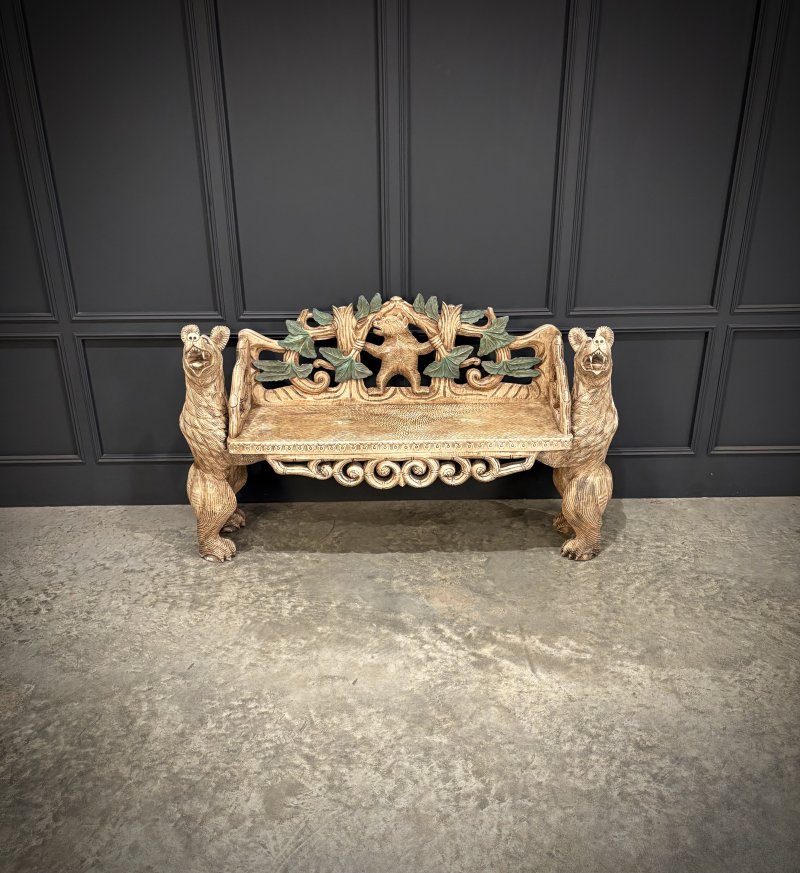 Black Forest Bear Two-Seat Bench