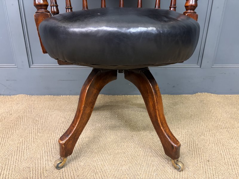 Victorian Mahogany Revolving Desk Chair - Image 8