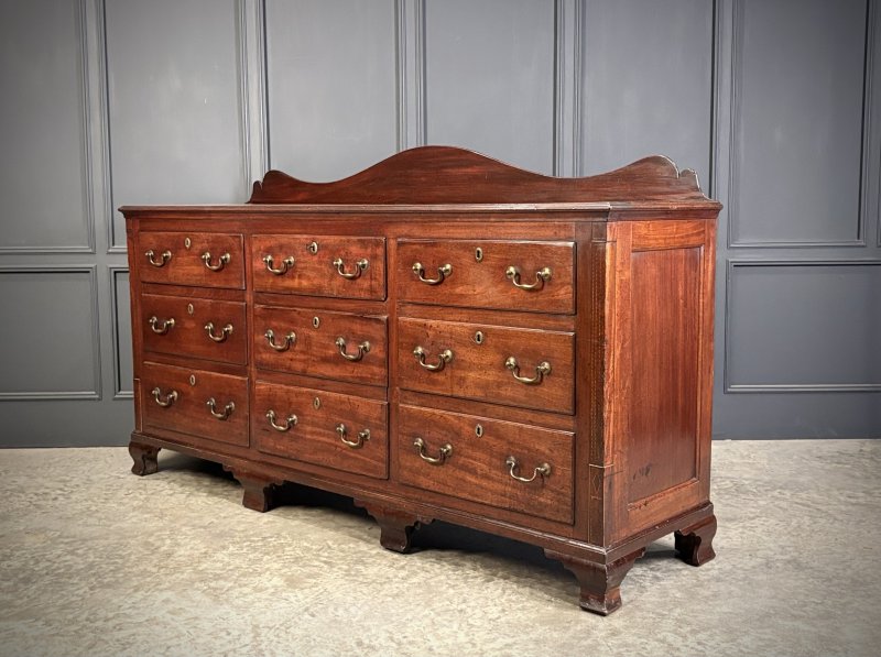 Large 18th Century Mahogany Bank of Drawers - Image 5