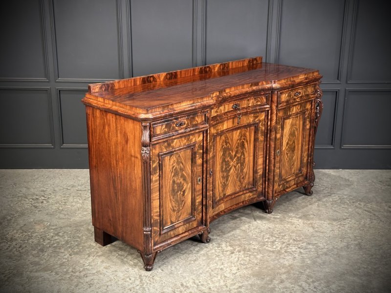 Flame Mahogany Biedermeier Sideboard