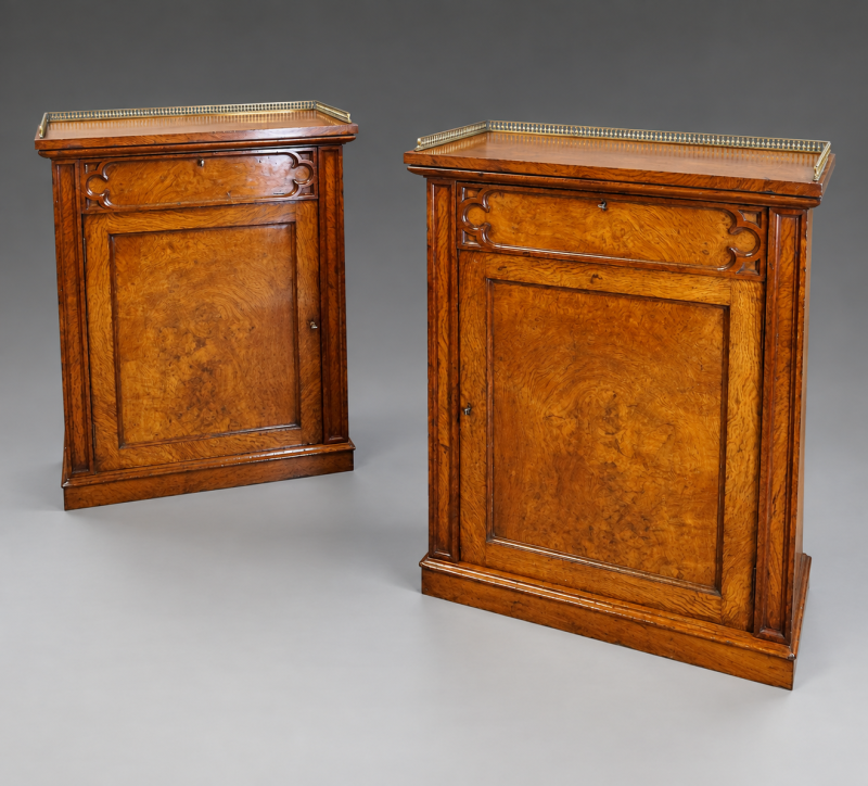 A Pair Of Gothic Revival Side Cabinets