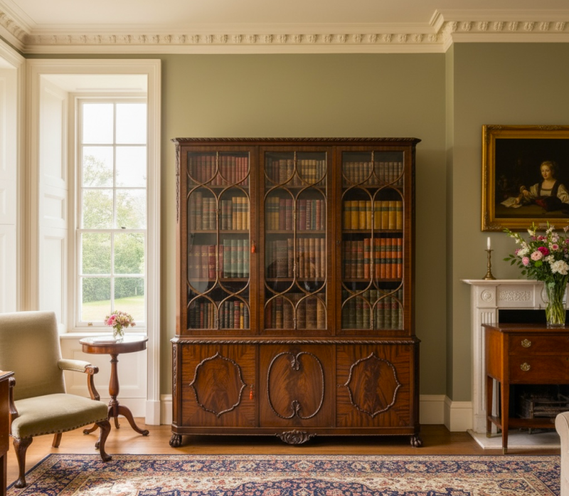 Chippendale Style Mahogany Bookcase by Hille - Image 2