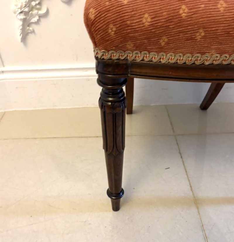 Antique Regency Rosewood Brass Inlaid Set of 4 Dining Chairs - Image 15