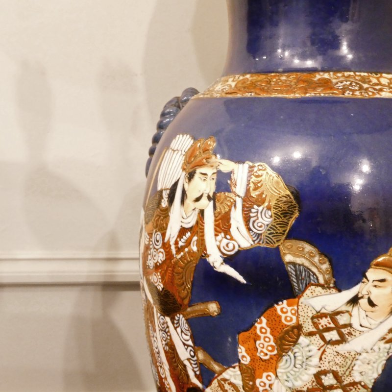 Pair of Japanese Satsuma Porcelain Table Lamps - Image 3