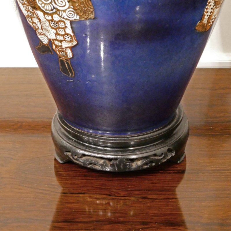 Pair of Japanese Satsuma Porcelain Table Lamps - Image 6