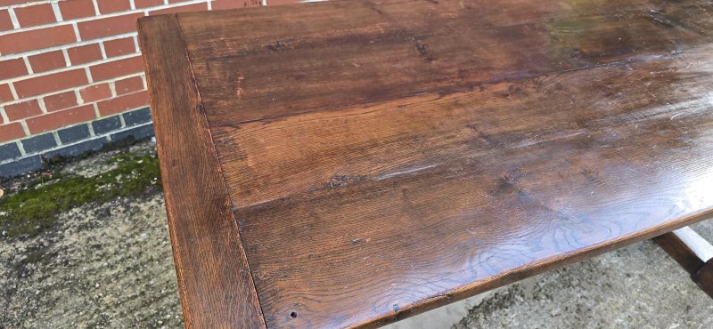 Elizabethan Oak Refrectory Farmhouse Dining Table - Image 7
