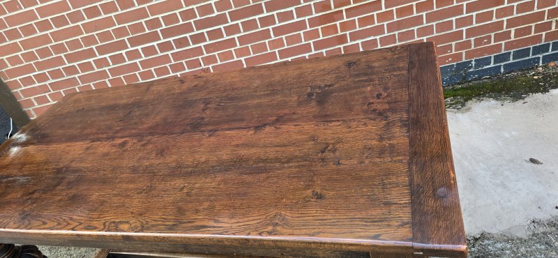Elizabethan Oak Refrectory Farmhouse Dining Table - Image 8
