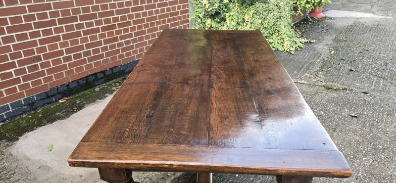 Elizabethan Oak Refrectory Farmhouse Dining Table - Image 5
