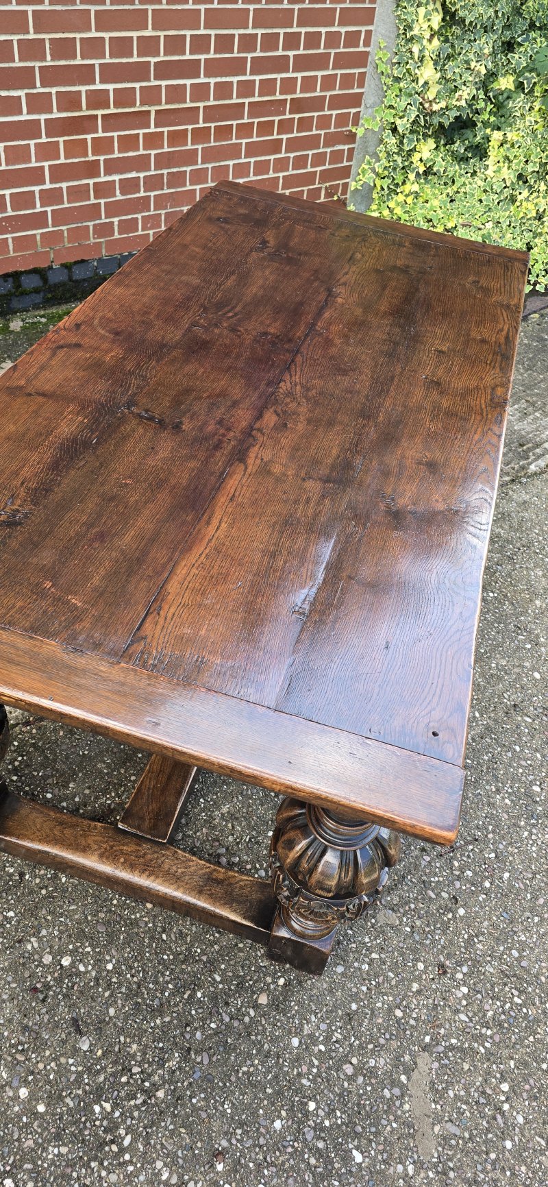 Elizabethan Oak Refrectory Farmhouse Dining Table - Image 16