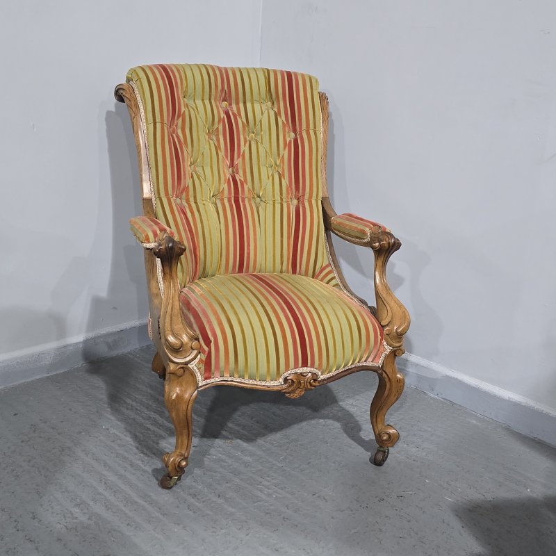 Very Nice Regency Rosewood Llibrary Armchair - Image 4