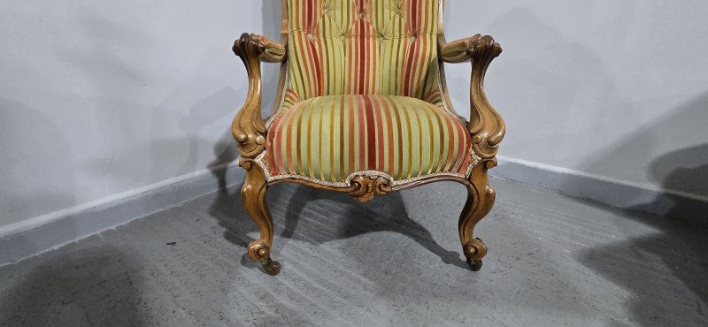 Very Nice Regency Rosewood Llibrary Armchair - Image 11