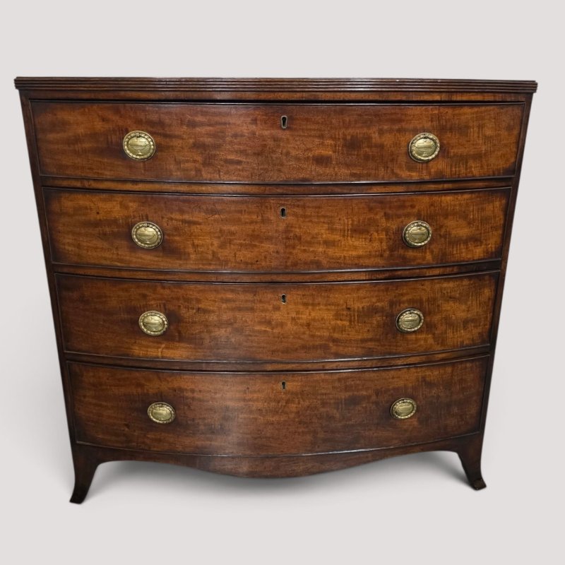 Superior Georgian Bow Front Chest of Drawers