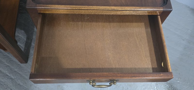 Pair Solid Mahogany Lamp End Tables - Image 12