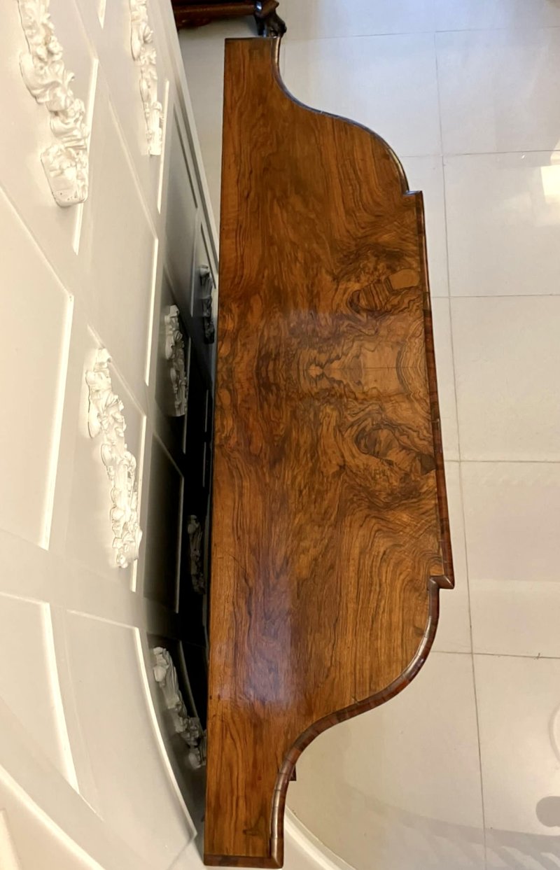 Antique Victorian Burr Walnut Ormolu Mounted Credenza Cabinet Sideboard - Image 9