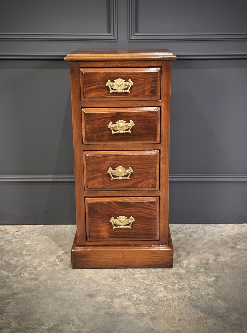 Pair of Edwardian Mahogany & Rosewood Bedside Chests - Image 4
