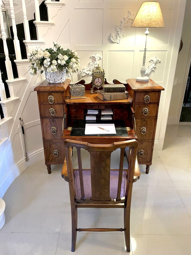 Rare Antique Regency Mahogany Secretaire Sideboard Writing Desk - Image 5