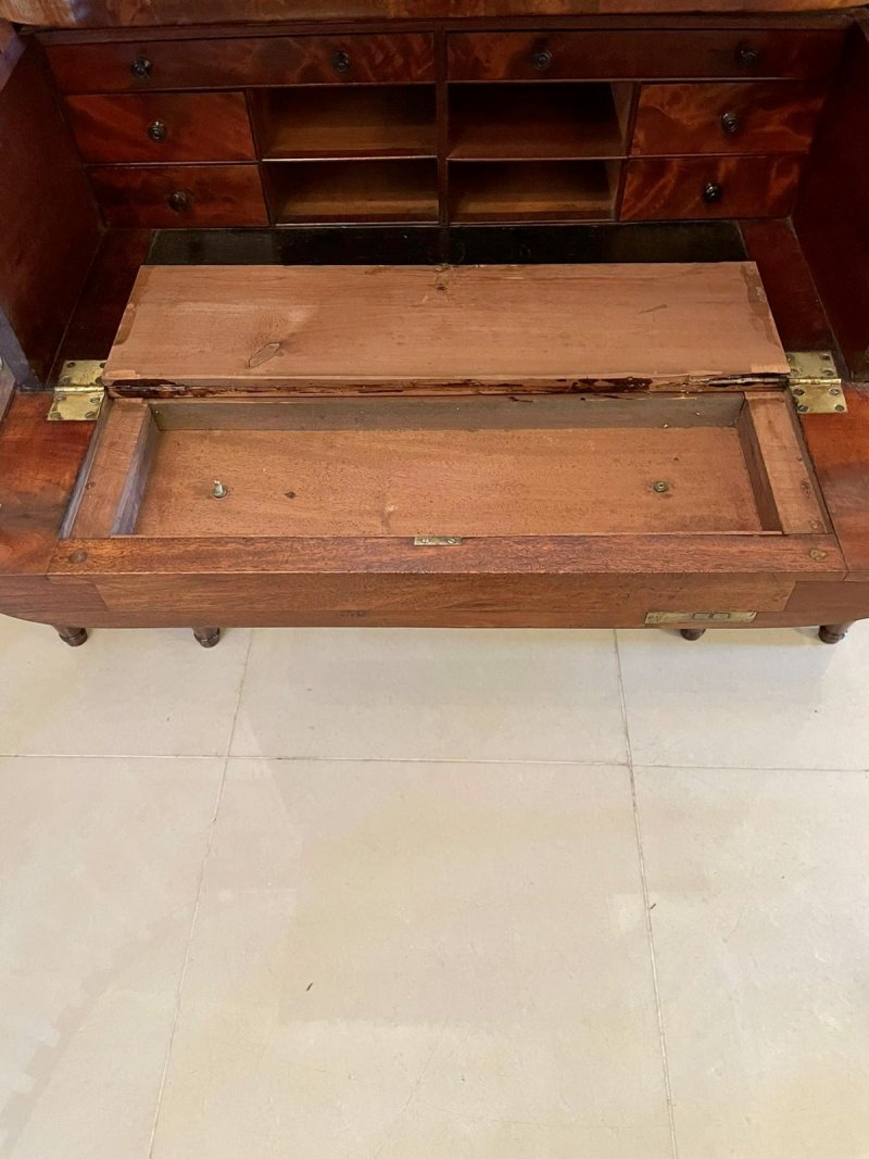 Rare Antique Regency Mahogany Secretaire Sideboard Writing Desk - Image 12
