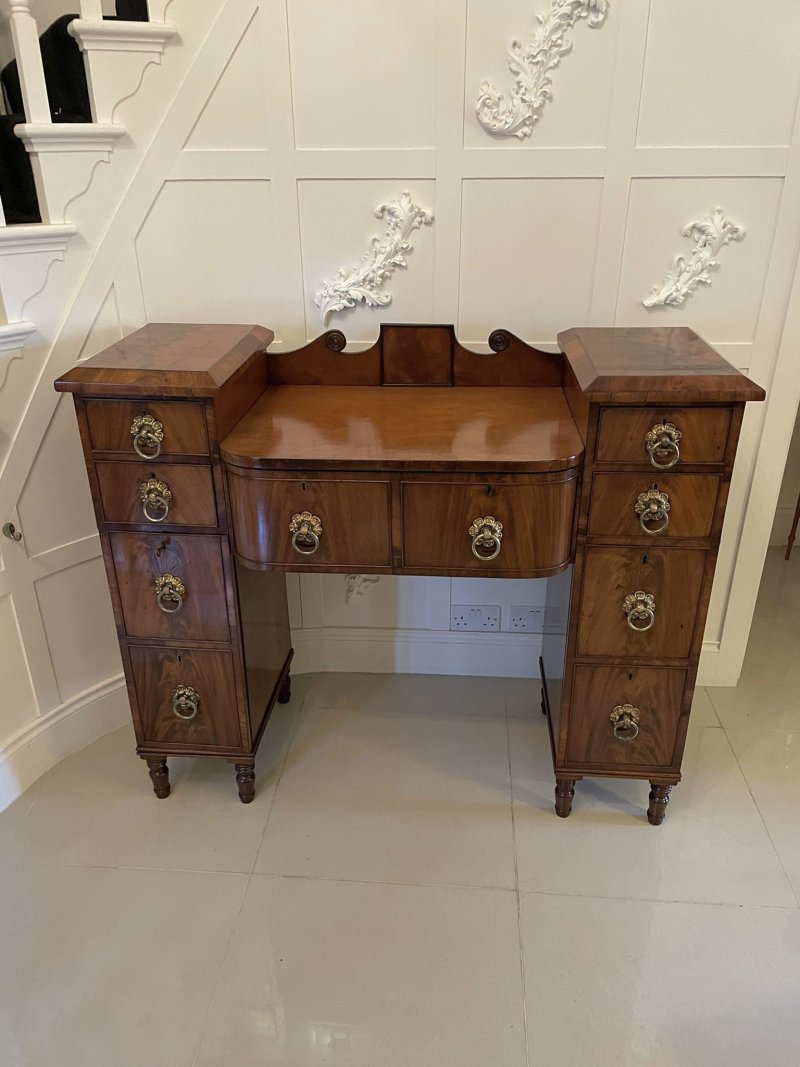 Rare Antique Regency Mahogany Secretaire Sideboard Writing Desk - Image 13