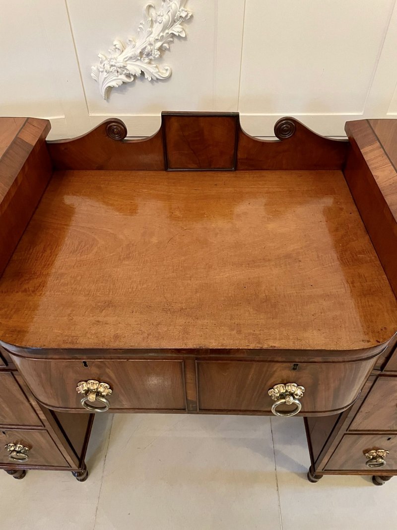 Rare Antique Regency Mahogany Secretaire Sideboard Writing Desk - Image 16
