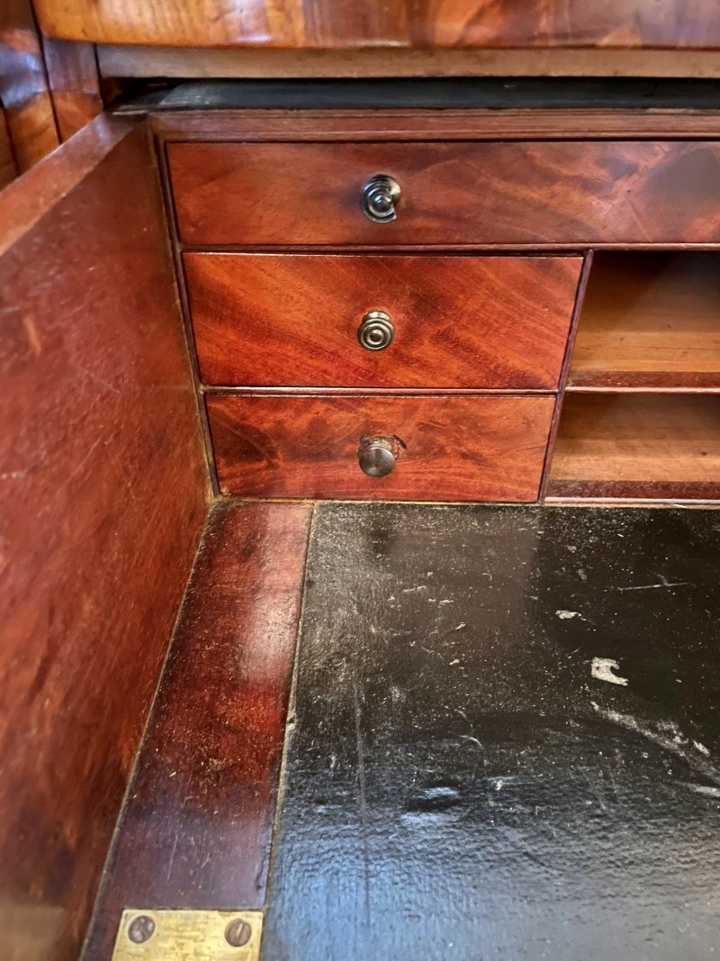 Rare Antique Regency Mahogany Secretaire Sideboard Writing Desk - Image 21
