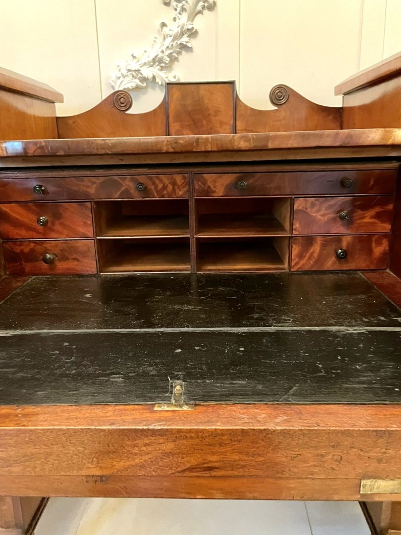 Rare Antique Regency Mahogany Secretaire Sideboard Writing Desk - Image 20