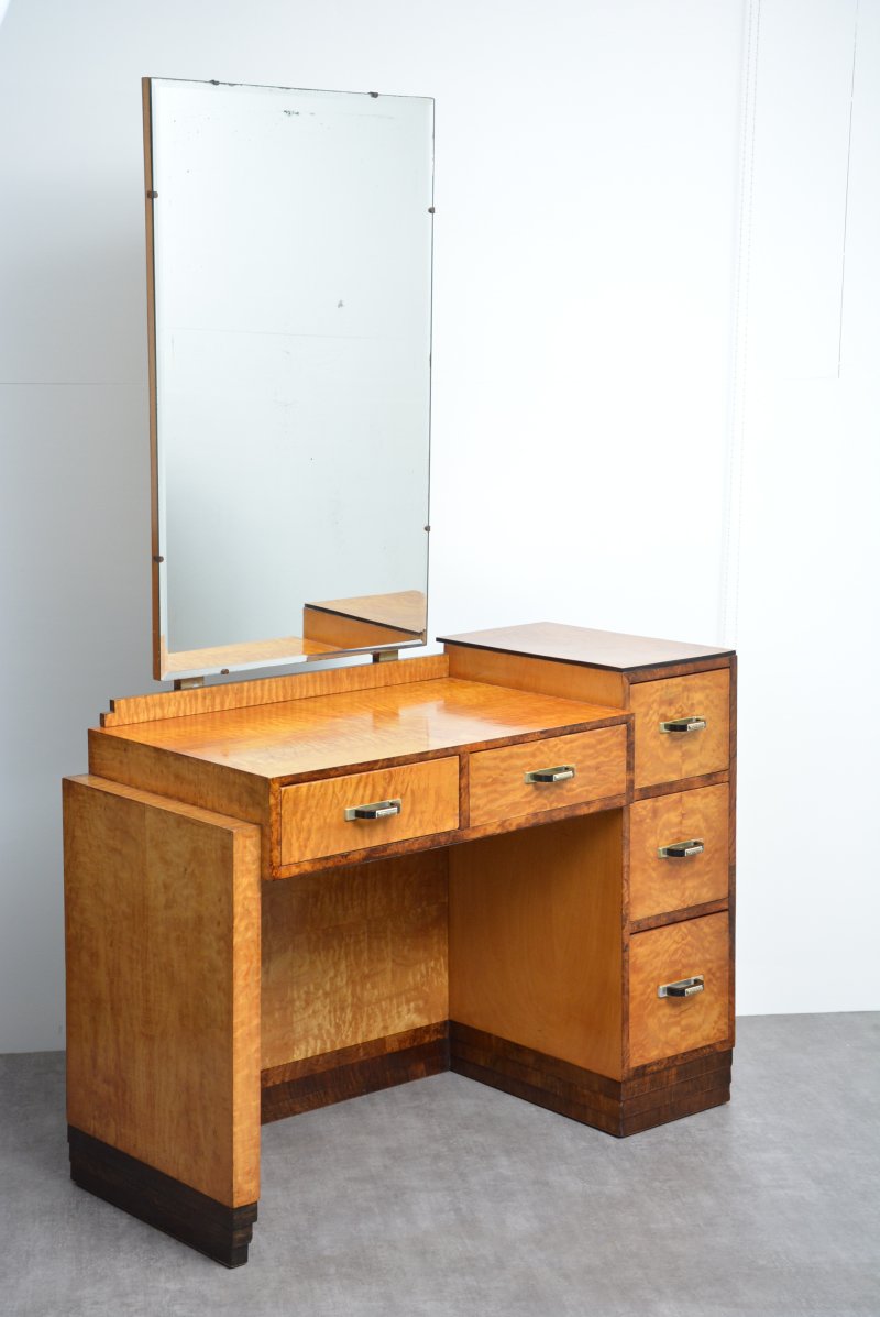 Stylish Art Deco Dressing Table Asymmetrical Vanity Table - Image 12