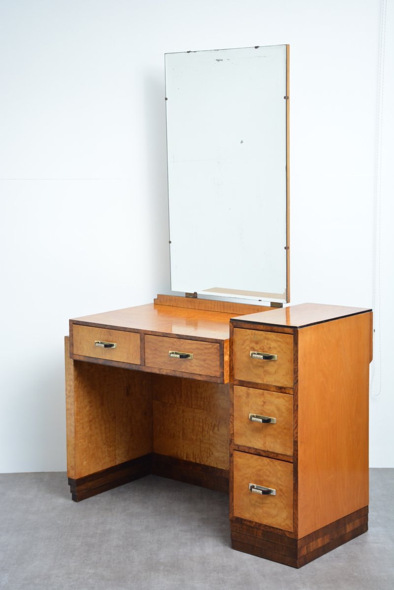 Stylish Art Deco Dressing Table Asymmetrical Vanity Table - Image 13