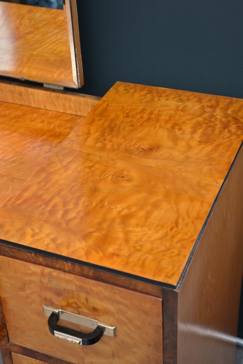 Stylish Art Deco Dressing Table Asymmetrical Vanity Table - Image 6