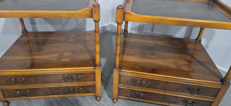 Excellent Pair Yew Lamp Tables - Image 10