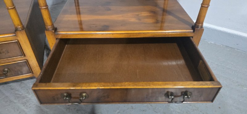 Excellent Pair Yew Lamp Tables - Image 11