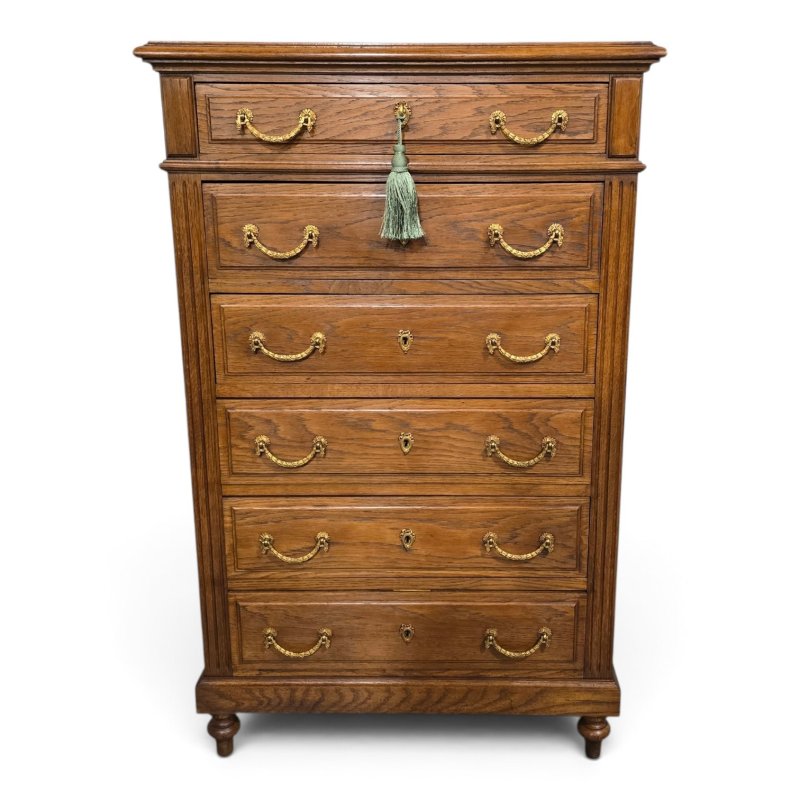 Top Quality  Six Drawer French Oak Chest of Drawer - Image 3