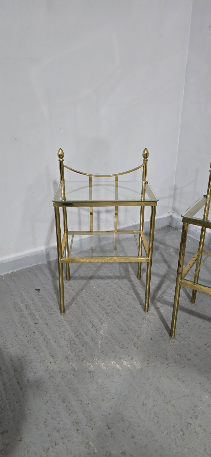 Pair of Brass & Glass Lamp Tables - Image 6
