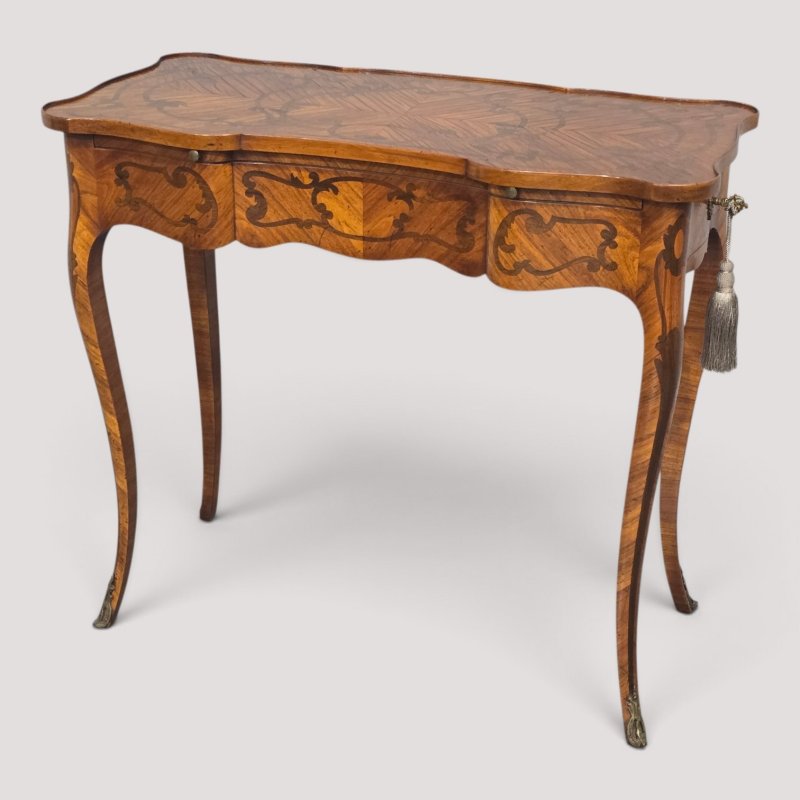Small & Very Pretty French Marquetry Writing Table