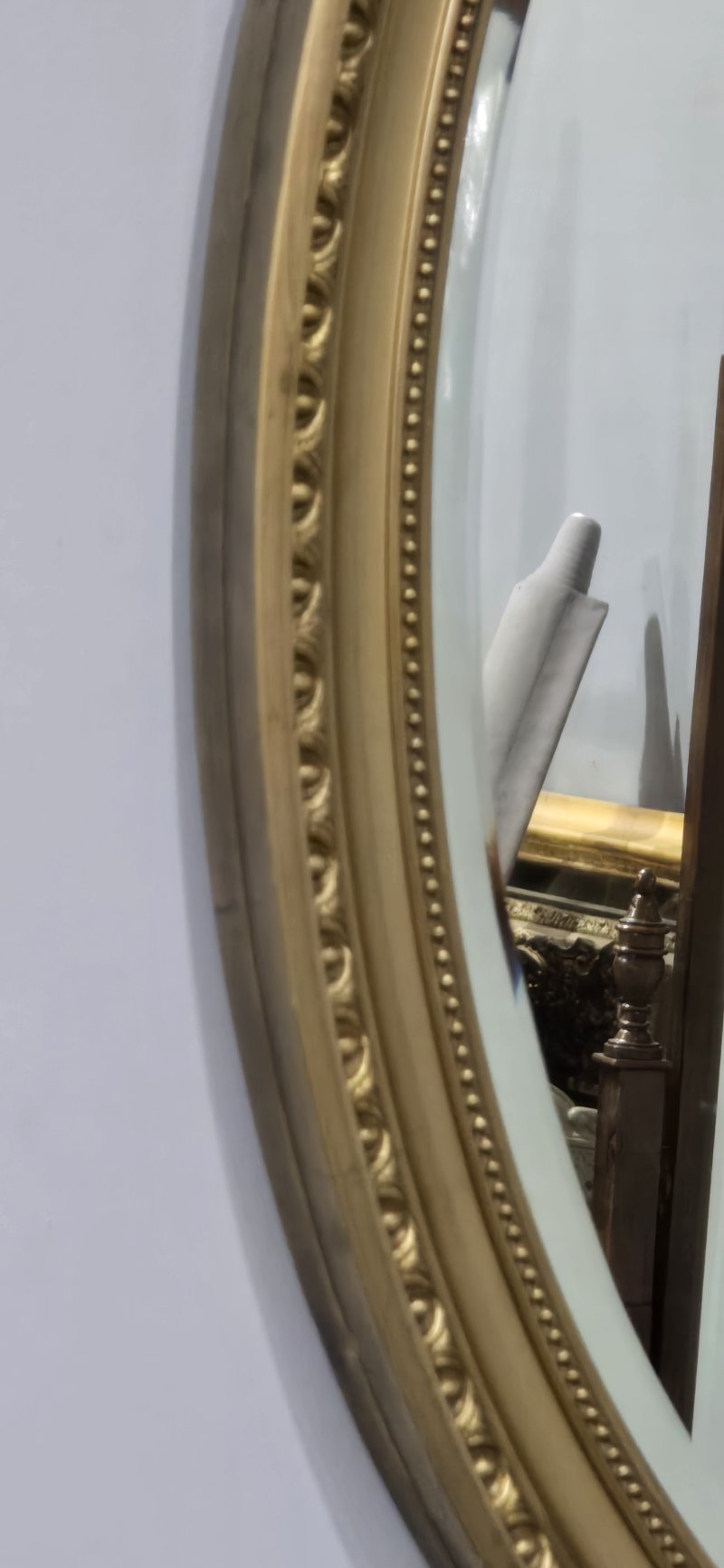 Oval English Gilt Wall Mirror 52 - Image 3